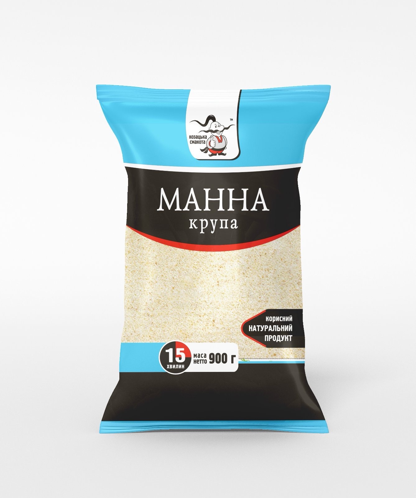 Крупа манна фасована 900 г. / ТМ "Козацька смакота"